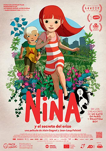 Pelicula Nina y el secreto del erizo, animacion, director Alain Gagnol y Jean-Loup Felicioli