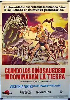 Pelicula Cuando los dinosaurios dominaban La Tierra VOSE, aventures, director Val Guest