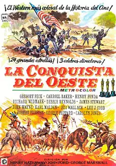 Pelicula La conquista del Oeste VOSE, western, director Henry Hathaway i George Marshall i John Ford i Richard Thorpe