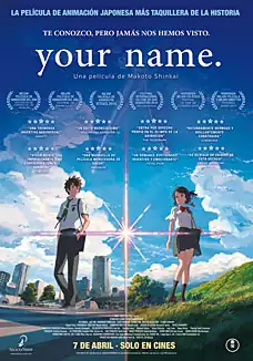 Pelicula Your name VOSE, animacion, director Makoto Shinkai