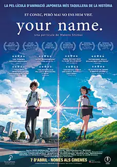 Pelicula Your name CAT, animacio, director Makoto Shinkai