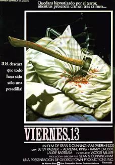 Pelicula Viernes 13 VOSE, terror, director Sean S. Cunningham