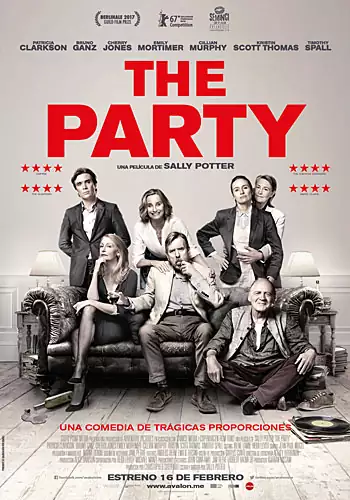 Pelicula The party VOSE, comedia drama, director Sally Potter