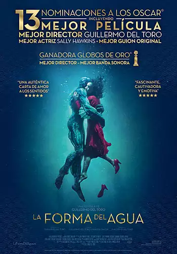 Pelicula La forma del agua, drama, director Guillermo del Toro