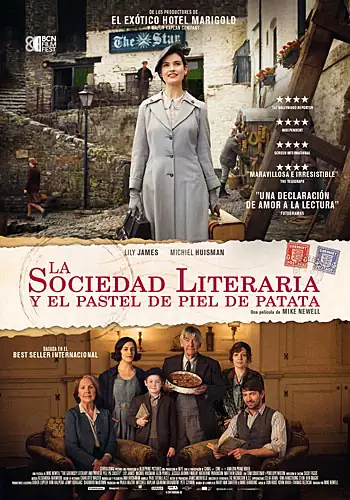 Pelicula La sociedad literaria y el pastel de piel de patata, drama romance, director Mike Newell