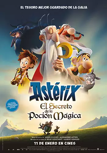 Pelicula Asterix. Edabe Magikoaren Sekretua EUSK, animacion, director Alexandre Astier y Louis Clichy
