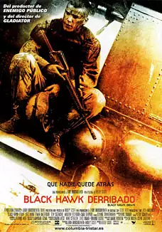 Pelicula Black Hawk derribado VOSE, belico, director Ridley Scott