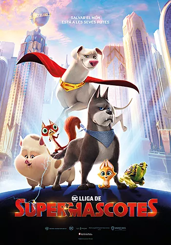 Pelicula DC Lliga de Supermascotes CAT, animacion, director Jared Stern y Sam Levine