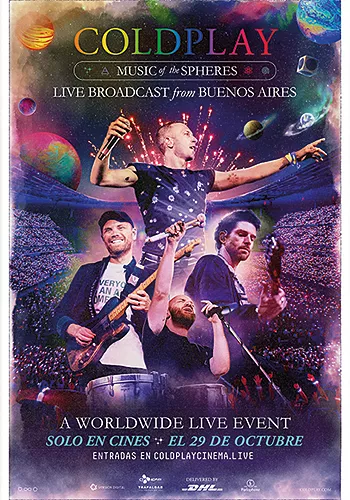 Pelicula Coldplay Music Of The Spheres Live VOSE, musical, director Paul Dugdale