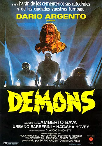 Pelicula Demons, terror, director Lamberto Bava