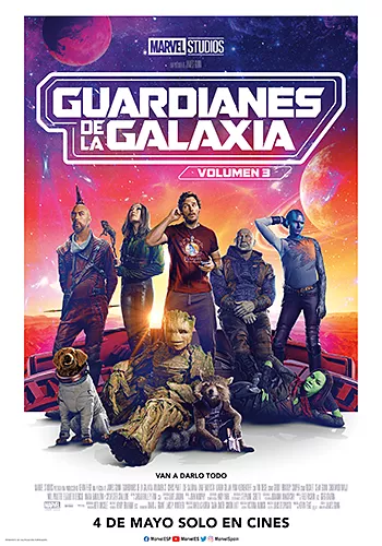 Pelicula Guardianes de la galaxia Vol.3 4DX 3D, aventuras, director James Gunn