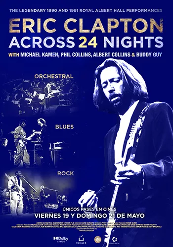 Pelicula Eric Clapton. Across 24 nights VOSE, documental musical, director David Barnard