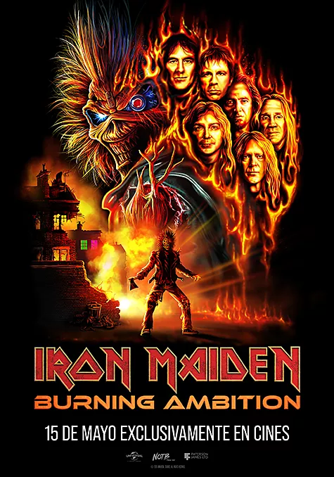 Pelicula Iron Maiden. Burning Ambition, documental musical, director Malcolm Venville