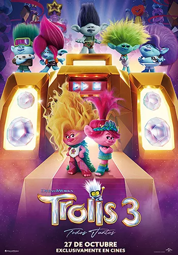 Pelicula Trolls 3. Todos juntos, animacion, director Tim Heitz y Colin Jack