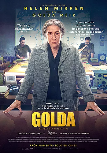 Carátula de la película Golda Pelicula Golda, biografico drama, director Guy Nattiv