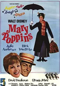 Carátula de la película Mary Poppins Pelicula Mary Poppins, familiar, director Robert Stevenson