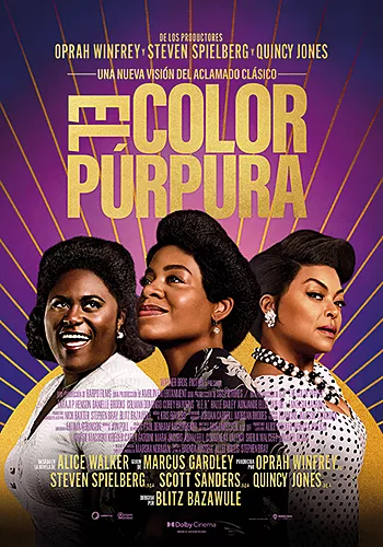 Carátula de la película El color púrpura Pelicula El color púrpura, drama musical, director Blitz Bazawule