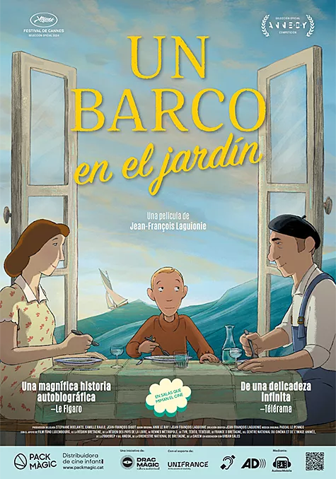 Carátula de la película Un barco en el jardín Pelicula Un barco en el jardín, animacion infantil, director Jean-François Laguionie