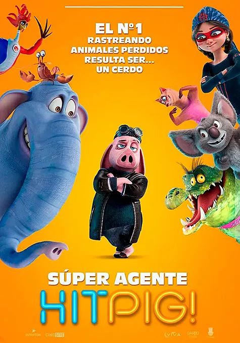 Carátula de la película Súper agente Hitpig Pelicula Súper agente Hitpig, animacion, director Cinzia Angelini y David Feiss