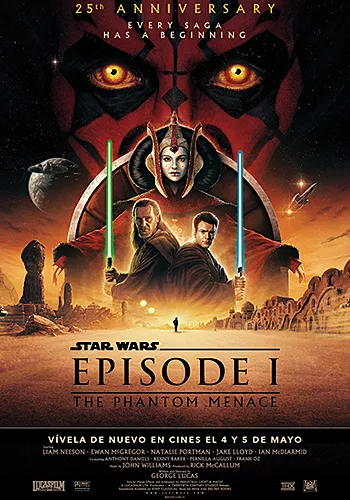 Pelicula Star Wars. Episode I. 25 Aniversary VOSE, ciencia ficcion, director George Lucas