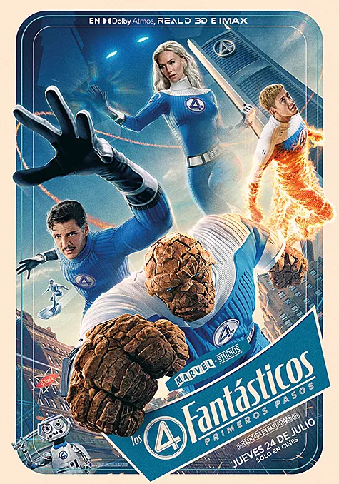Carátula de la película Los 4 fantásticos. Primeros pasos Pelicula Los 4 fantásticos. Primeros pasos, accion aventuras, director Matt Shakman