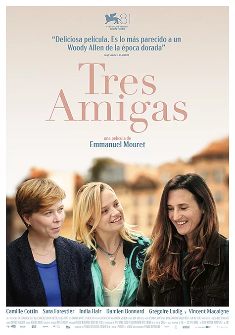 Carátula de la película Tres amigas Pelicula Tres amigas, comedia drama, director Emmanuel Mouret