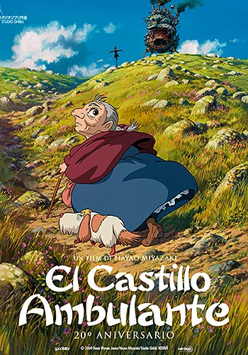 Carátula de la película El castillo ambulante. 20 aniversario Pelicula El castillo ambulante. 20 aniversario, animacion, director Hayao Miyazaki