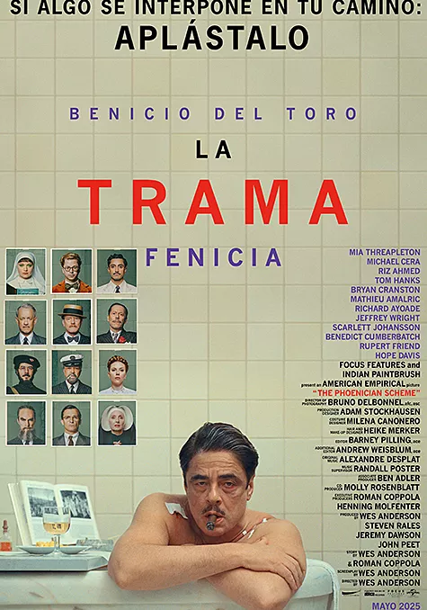 Carátula de la película La trama fenicia Pelicula La trama fenicia, comedia, director Wes Anderson