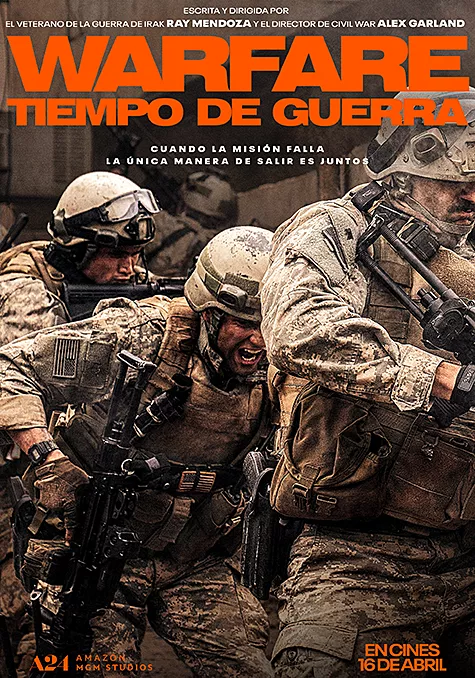 Caràtula de la pel.lícula Warfare: Tiempo de guerra Pelicula Warfare: Tiempo de guerra, bel.lica drama, director Alex Garland i Ray Mendoza