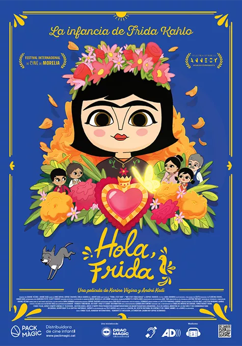 Carátula de la película ¡Hola, Frida! (EUSK) Pelicula ¡Hola Frida! EUSK, animacion infantil, director Karine Vézina y André Kadi
