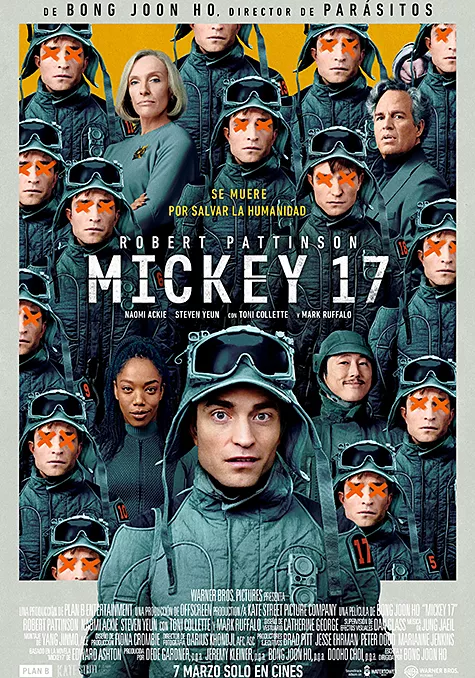 Carátula de la película Mickey 17 Pelicula Mickey 17, accion ciencia ficcion, director Bong Joon-ho