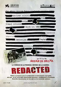 Pelicula Redacted, drama, director Brian De Palma