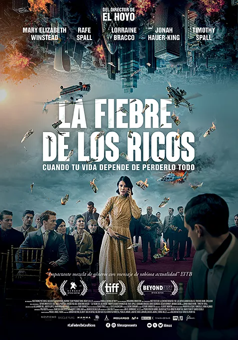 Carátula de la película La fiebre de los ricos Pelicula La fiebre de los ricos, terror thriller, director Galder Gaztelu-Urrutia