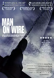 Pelicula Man on wire, documental, director James Marsh