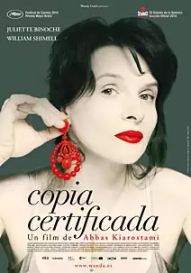 Pelicula Copia certificada, romance, director Abbas Kiarostami