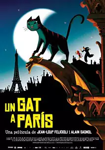 Pelicula Un gat a Pars CAT, animacion, director Jean-Loup Felicioli y Alain Gagnol