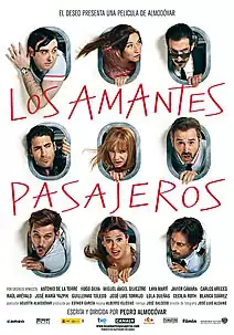 Pelicula Los amantes pasajeros, comedia, director Pedro Almodóvar