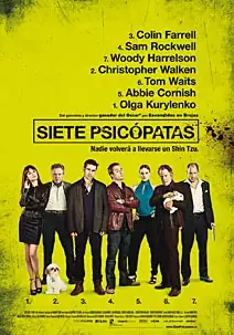 Pelicula Siete psicópatas VOSE, comedia, director Martin McDonagh