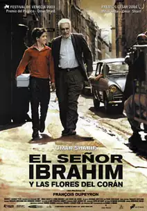 Pelicula El señor Ibrahim y las flores del Corán, comedia drama, director Francois Dupeyron