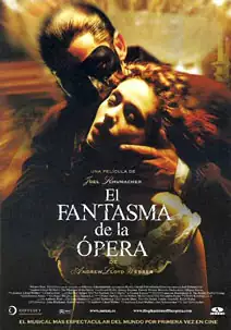 Pelicula El fantasma de la ópera, musical, director Joel Schumacher