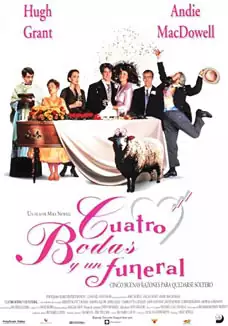 Pelicula Cuatro bodas y un funeral VOSE, comedia romance, director Mike Newell