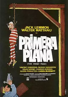 Pelicula Primera plana VOSE, comedia, director Billy Wilder