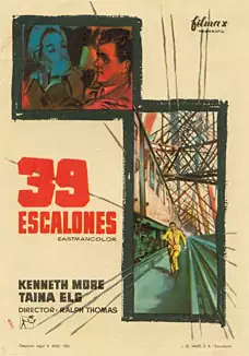 Pelicula 39 escalones VOSE, thriller, director Alfred Hitchcock